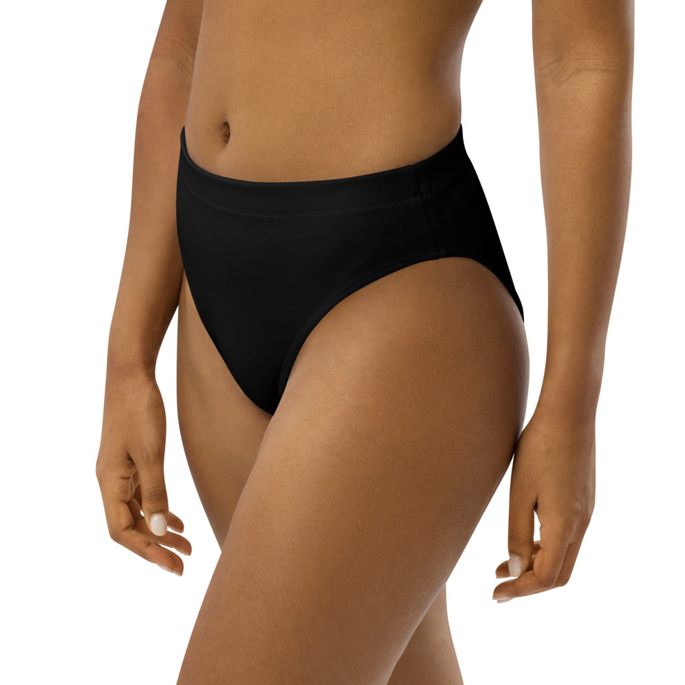Summer21 Recycled high-waisted bikini bottom black –