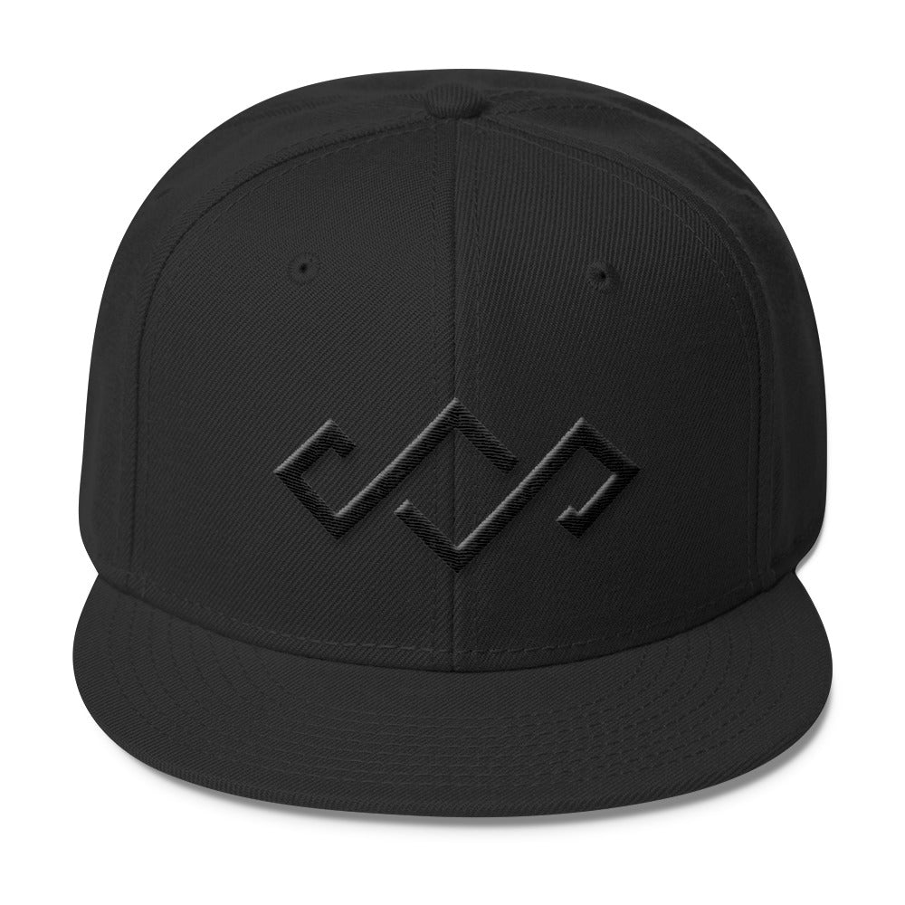 Ava Snapback - Black Out Crown Logo
