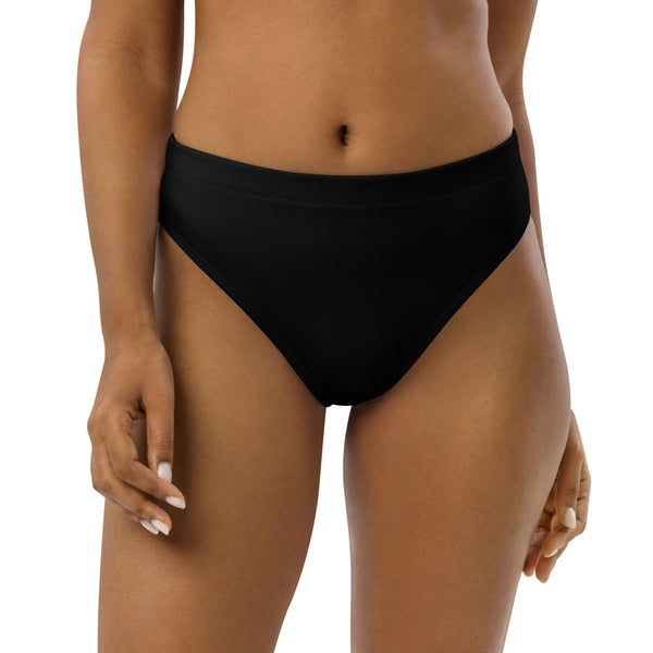 Summer21 Recycled high-waisted bikini bottom black