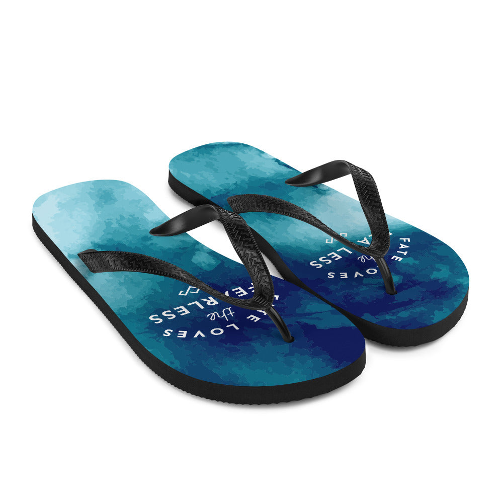 Kitty Flip Flops - Fate Loves the Fearless