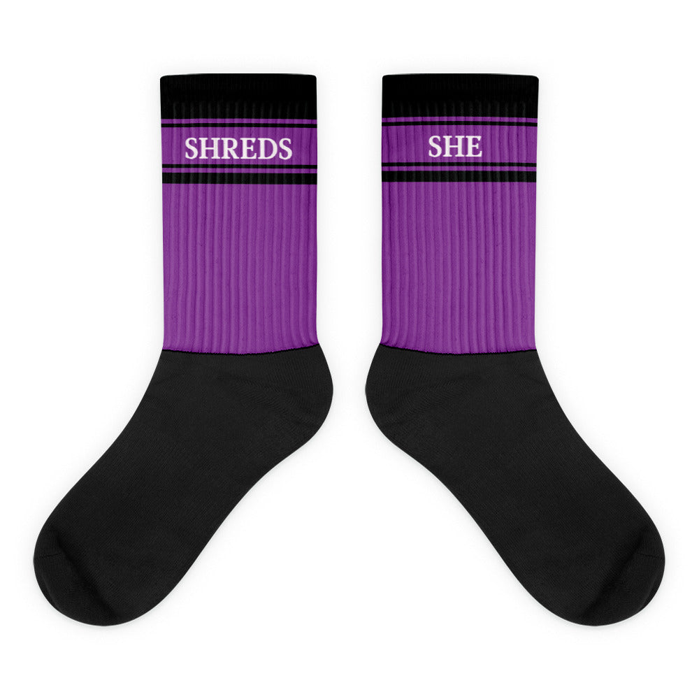 She Shreds Socks - Berry