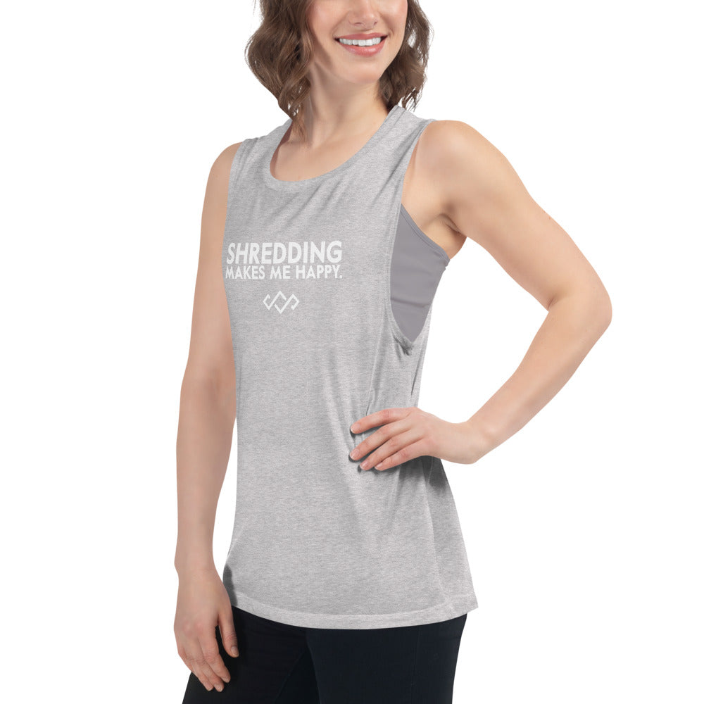 Best Women's Flowy Scoop Muscle Tank, Super Soft - Yoga Muscle