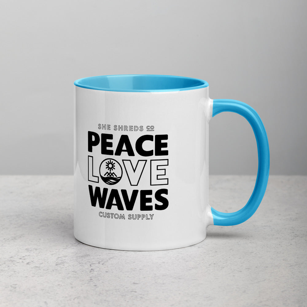 Peace Love Waves Mug